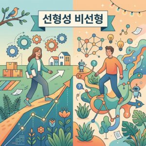 ai thumbnail illustration 선형성 비선형 1788309323